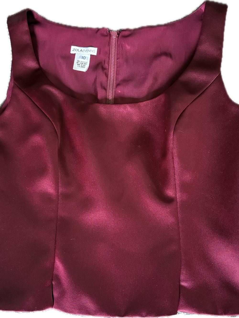 Vintage Zola Evening by Neiman Marcus | Satin Evening Top | Size 10 | NWT
